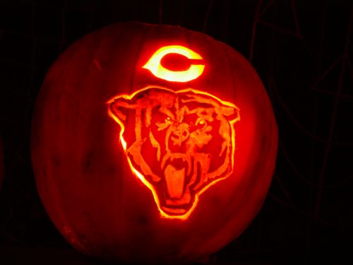 A tribute to the Bears - 3rd place winner - This guy was probably a 30 pound pumpkin!